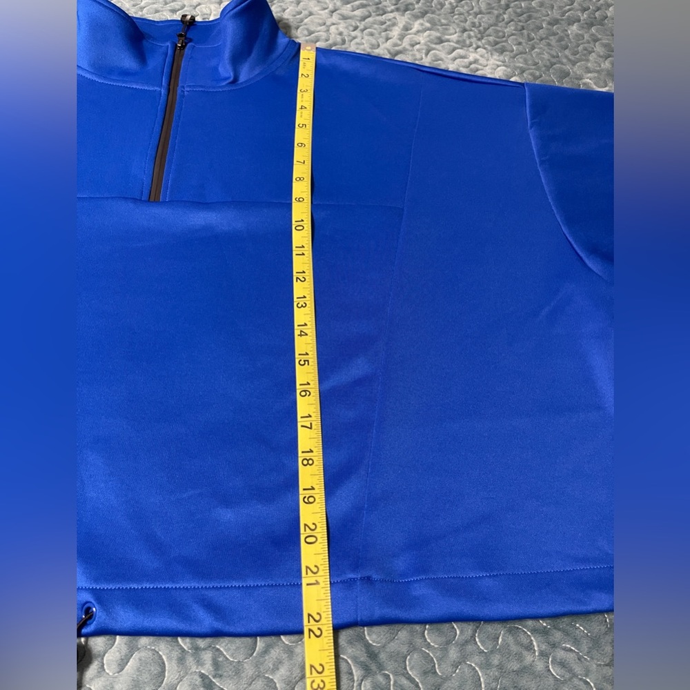NWT! Sports Illustrated Women’s Scuba Popover Jacket Size 3XL Blue/Black/White - Picture 4 of 6